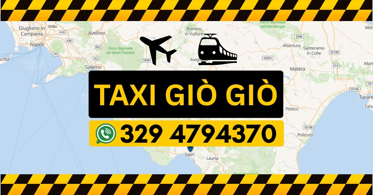 Taxi a Sapri, Cilento, Vallo di Diano, Alburni