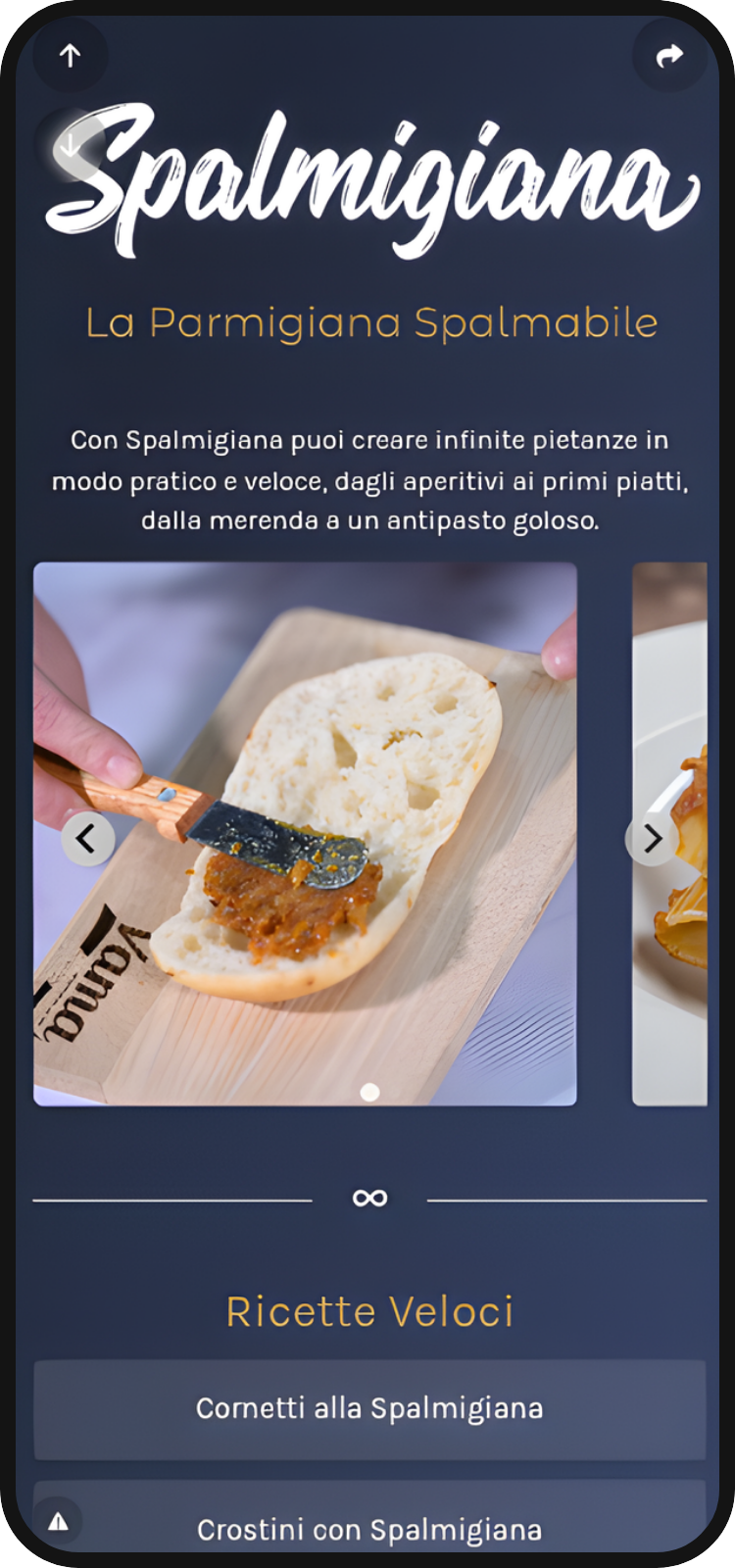 Screenshot esempio pagina Bio/Landing