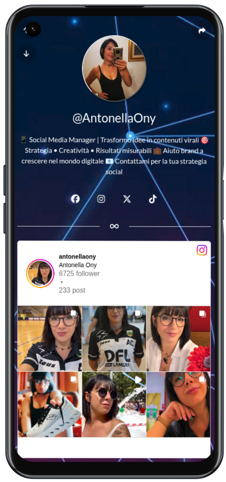Screenshot esempio pagina landing